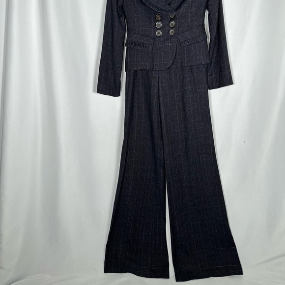 Worn on TV! Vintage Nanette Lepore wide leg suit pants (jacket available too), 0 - Picture 7 of 17